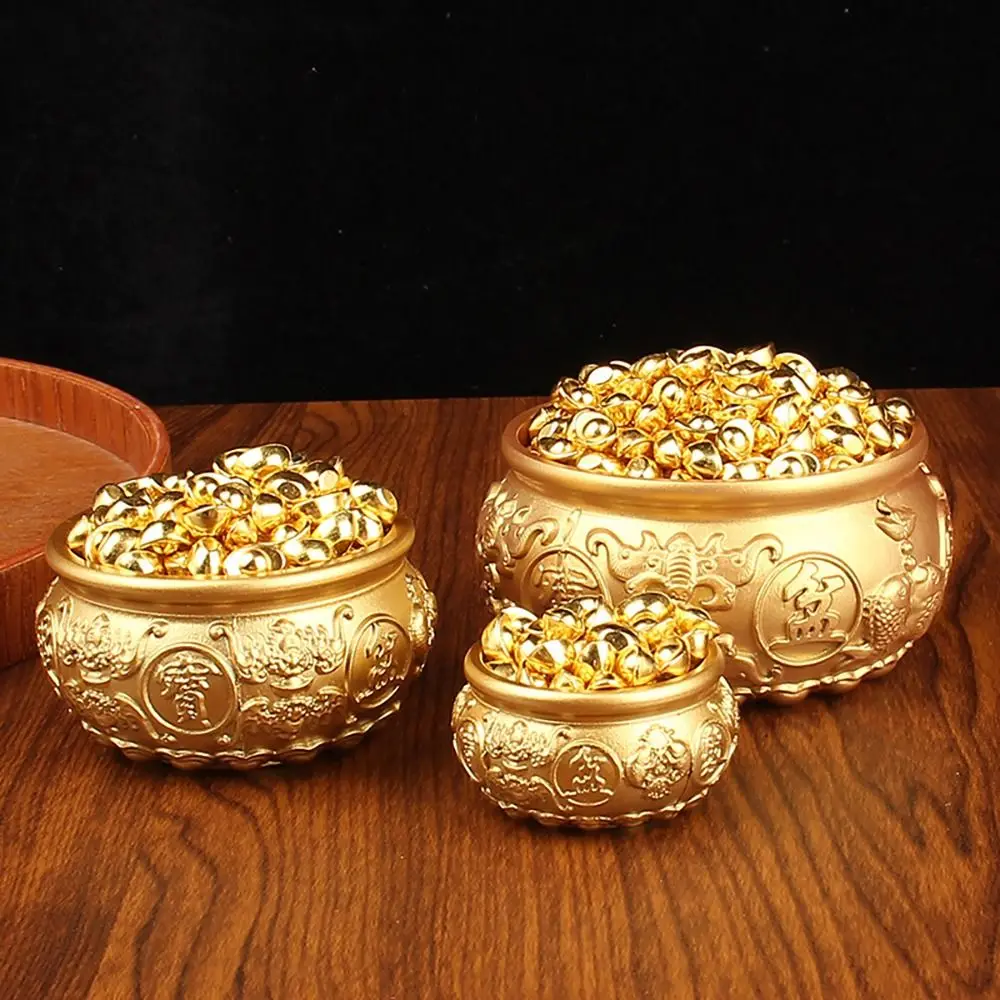 1Pcs Fortunate Brass Cornucopia Attract Wealth Magical Power Treasure Bowls Good Luck 4/6/8cm Desktop Small Ornament Home Decor