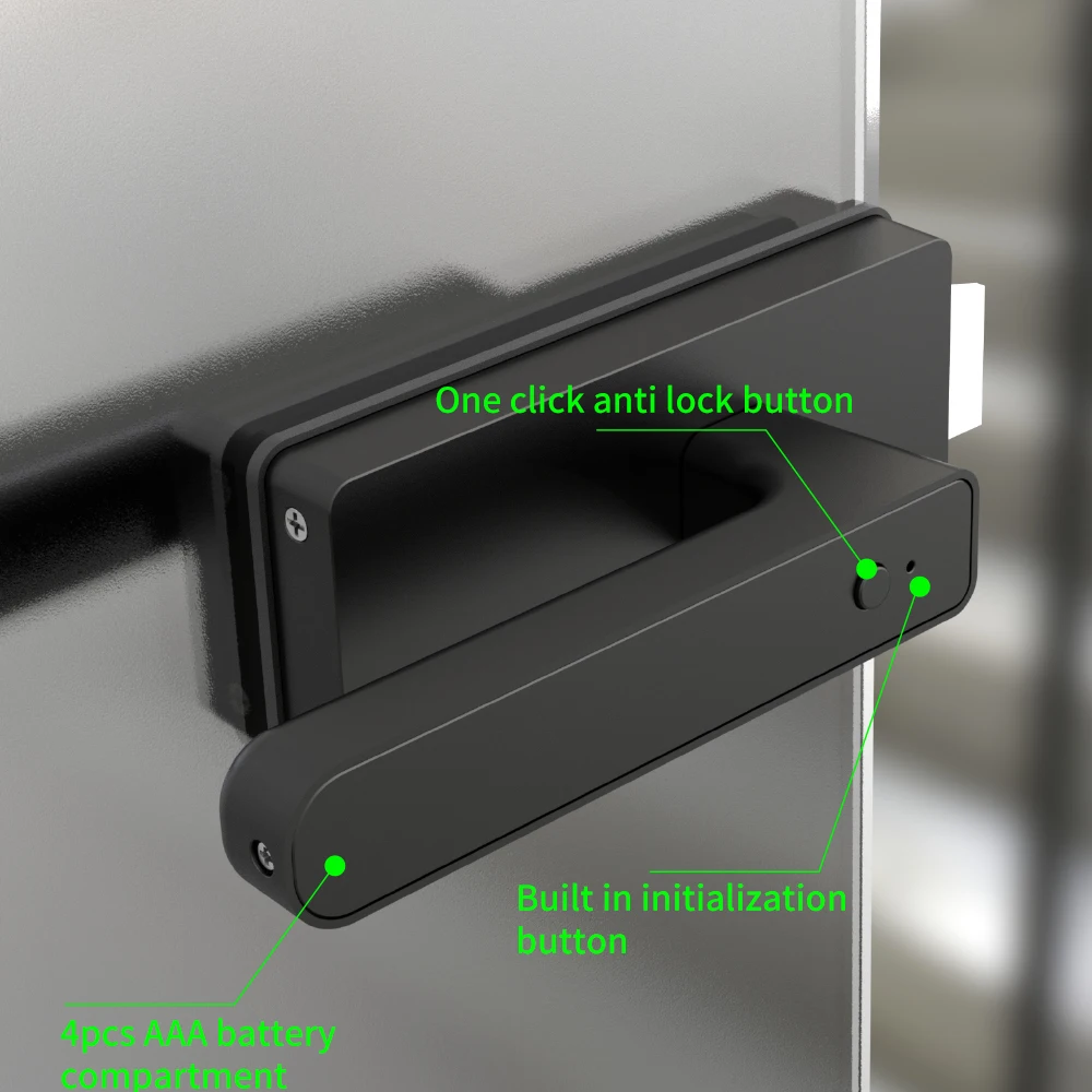 Tuya Smart Aluminum Alloy Globular Door Knobs Lock Rotation Knobset Handle Metal Glass Lock With Key App For Bedroom Living Room