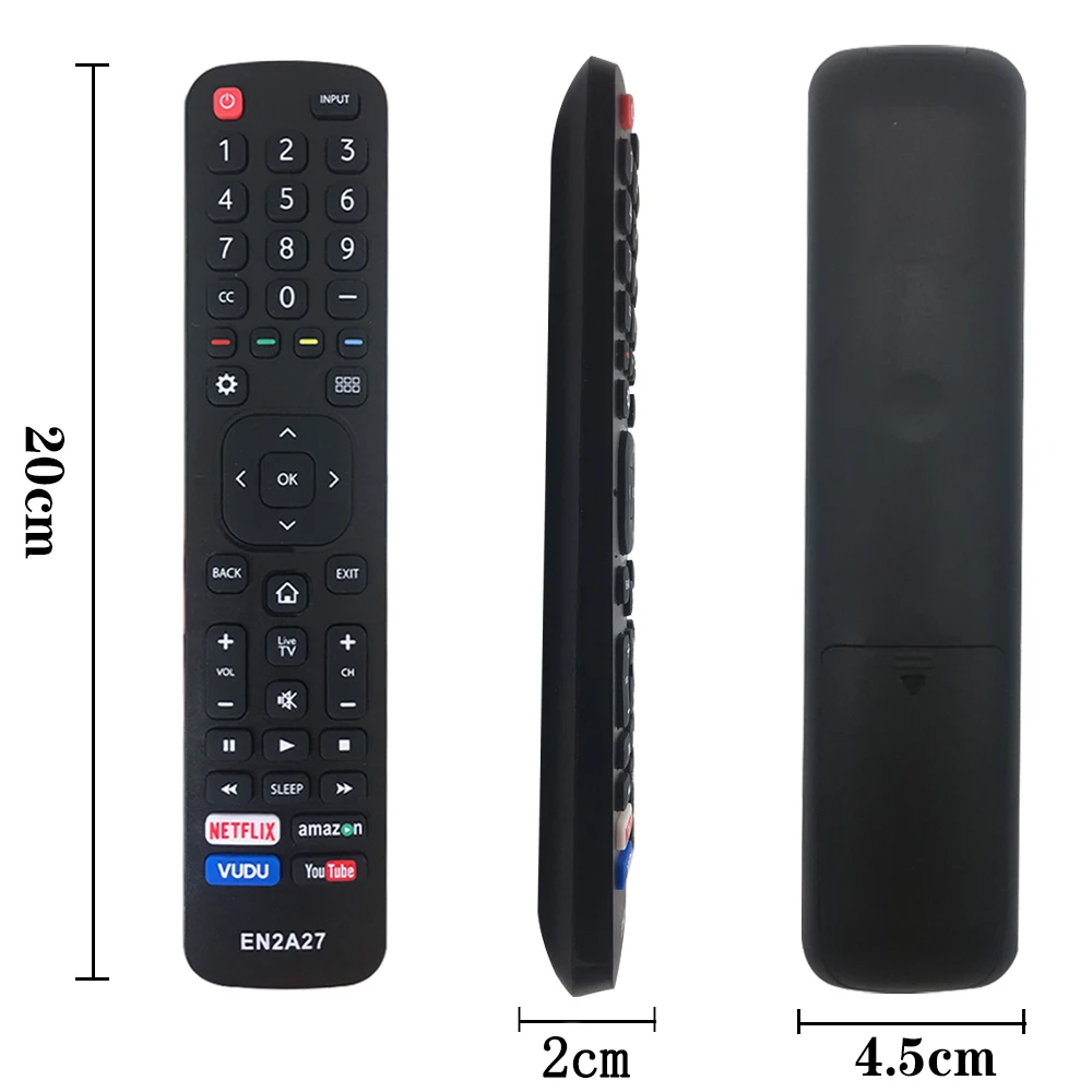 

Universal Smart TV Remote Control for Hisense LED HD TV EN2A27 EN-2A27 Model Specific Remote Compatible with Electronic Devices