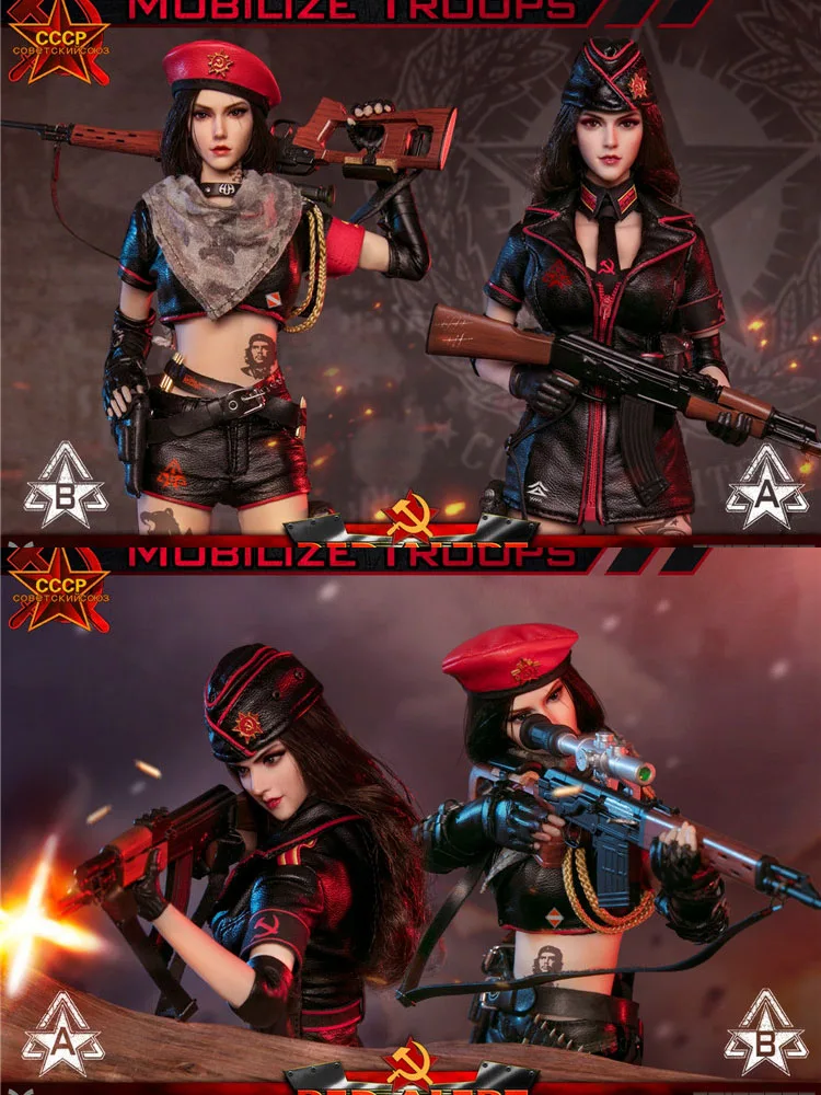 FLAGSET FS-73048 1/6 FS-73048A Nasjia FS-73048B Bella Red Alert Sovjet Sniper Squad Vrouwelijk beeldje 12" Volledige set actiefiguur