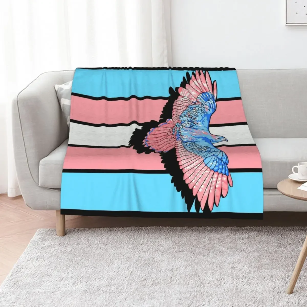 

Trans flag tobias Throw Blanket Flannels blankets ands bed plaid Decorative Beds Blankets