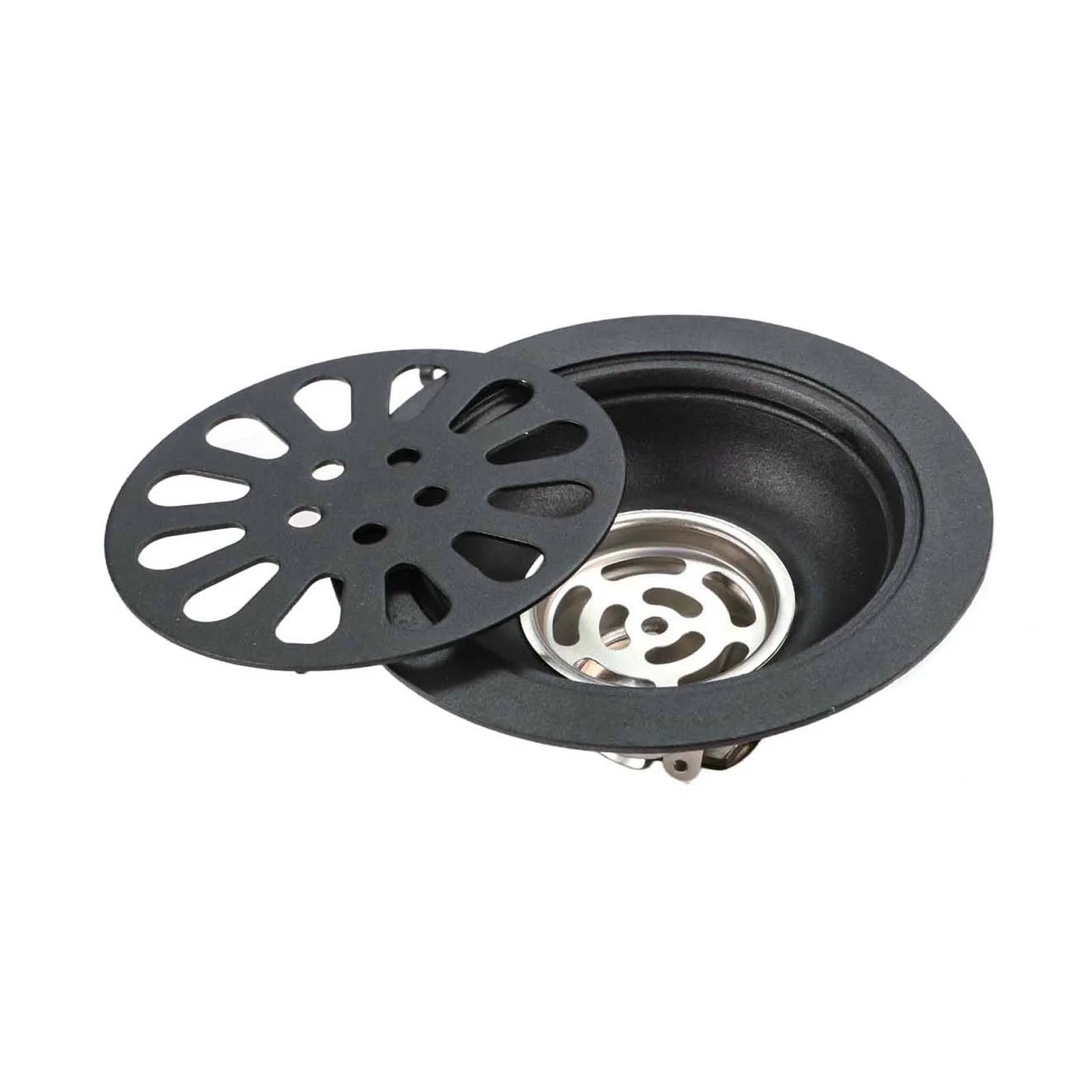 

Дренаж для ванной из нержавеющей стали 304, цвет черный, надежное уплотнение, прочная конструкция, простая установка