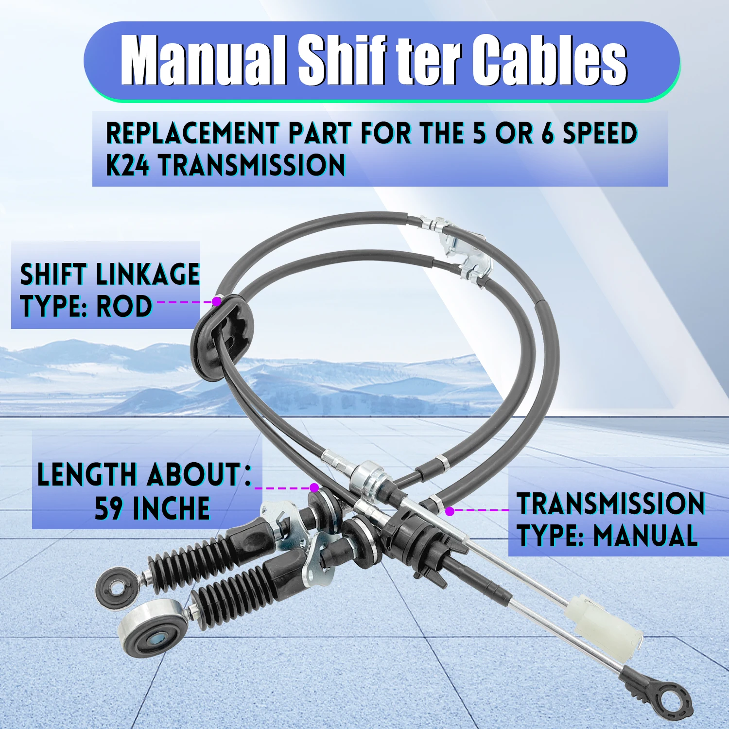 

Shifter Cable Manual Shifter Cables 54310-SDA-L02 Black Durable Metal Practical Replace Direct Replacement Accessories