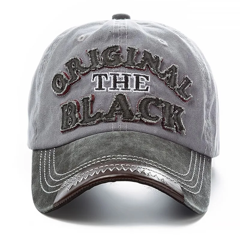 

Unisex Vintage Baseball Cap Washed Cotton Hats For Men Women Casual BLACK Letter Embroidery Cap Outdoor Sports Cap
