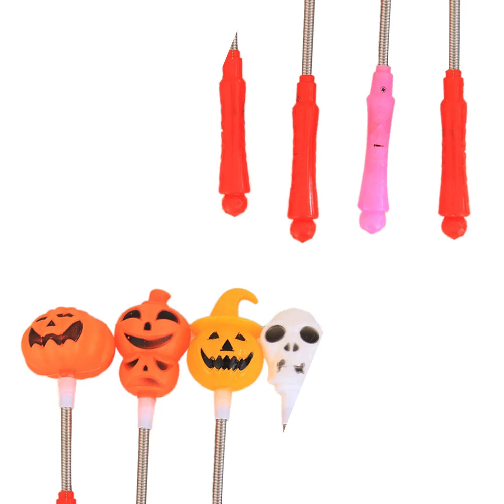 

2pcs Halloween Pumpkin Glow Stick Light Up Wands For Party Bar Ktv Gift Reusable Design Light Weight Portable