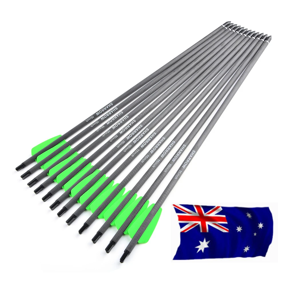 12 Piece Carbon Crossbow Arrows for Hunting