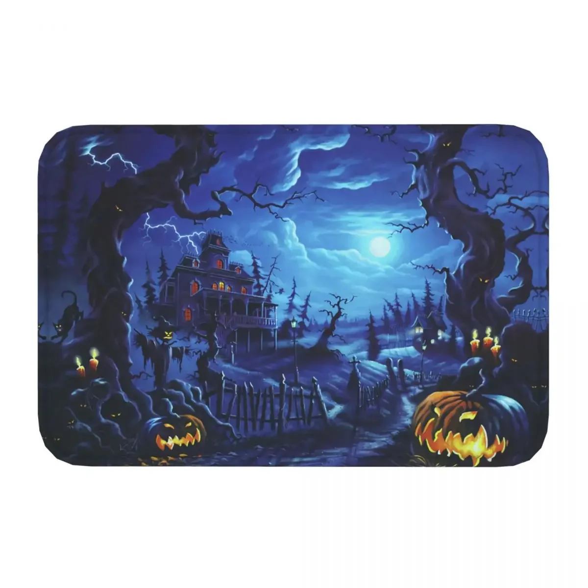 Bedroom Mat Happy Halloween Trick Or Treat Rug Home Doormat Kitchen Carpet Decor