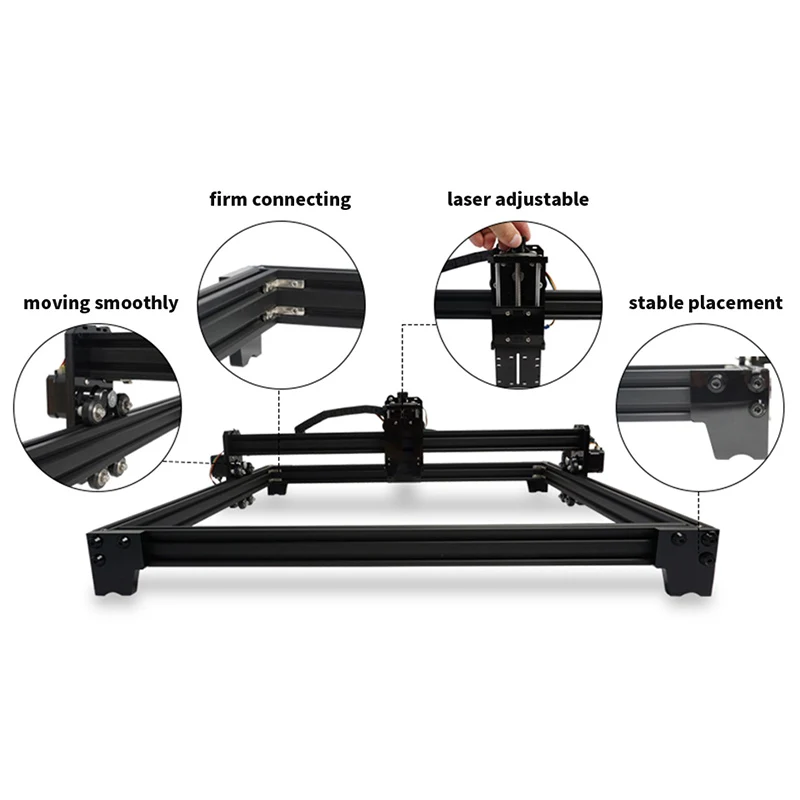 مجموعة إطارات آلة القطع بالليزر الكبيرة منطقة العمل 1500X2000 مم إطار آلة النقش بالليزر لسطح المكتب باستخدام الحاسب الآلي