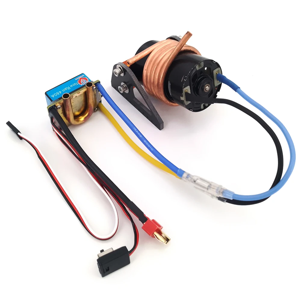 550 Brushed Motor & 80A ESC Speed Controller Kits fits 2-4S Battery for RC Boats, Tugboats, Marine, Toy Boats, Bait/Fishing Boat