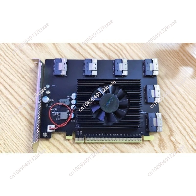 PCIE4.0 Split Card PCIe4.0 X16 To 6 SFF-8654 8i Interfaces, Supports U.2 NVMe Expansion, and AI Graphics Card Expansion