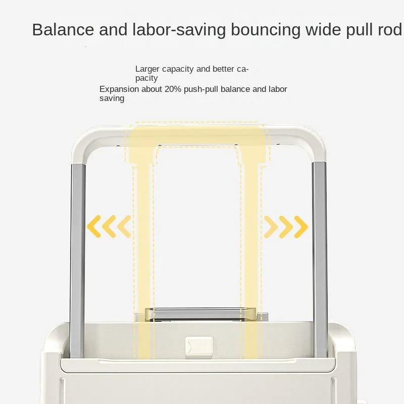 20/24/26/28 Inch Luggage Travel Suitcase Front Opening Boarding Case Aluminum Frame Trolley Case USB Charging Cabin Suitcase