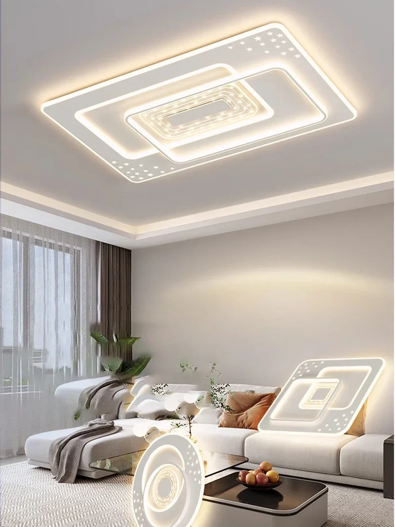 Dimming Ceiling Light Modern Nordic Starry Sky Ceiling Lamp Indoor Lighting Room Decor For Living Room Bedroom Light Fixture