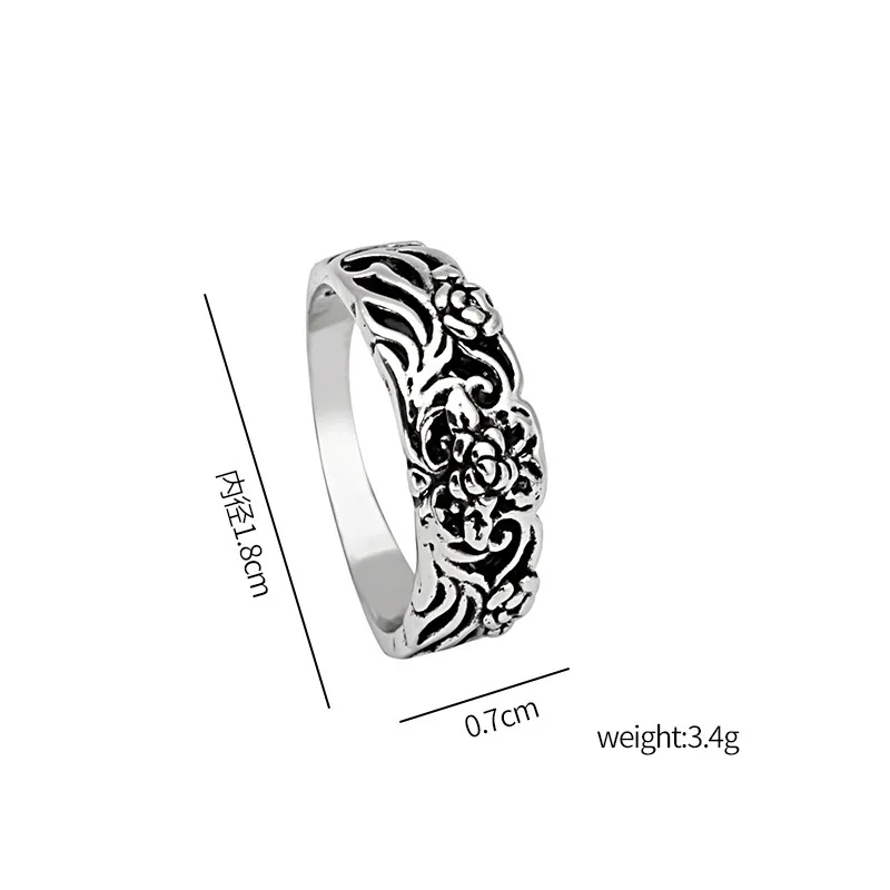 Fashion Personality Titanium Female Mood Men Finger Ring Jewelry Ring Wrench Pattern Mens Signet Friendship Rings