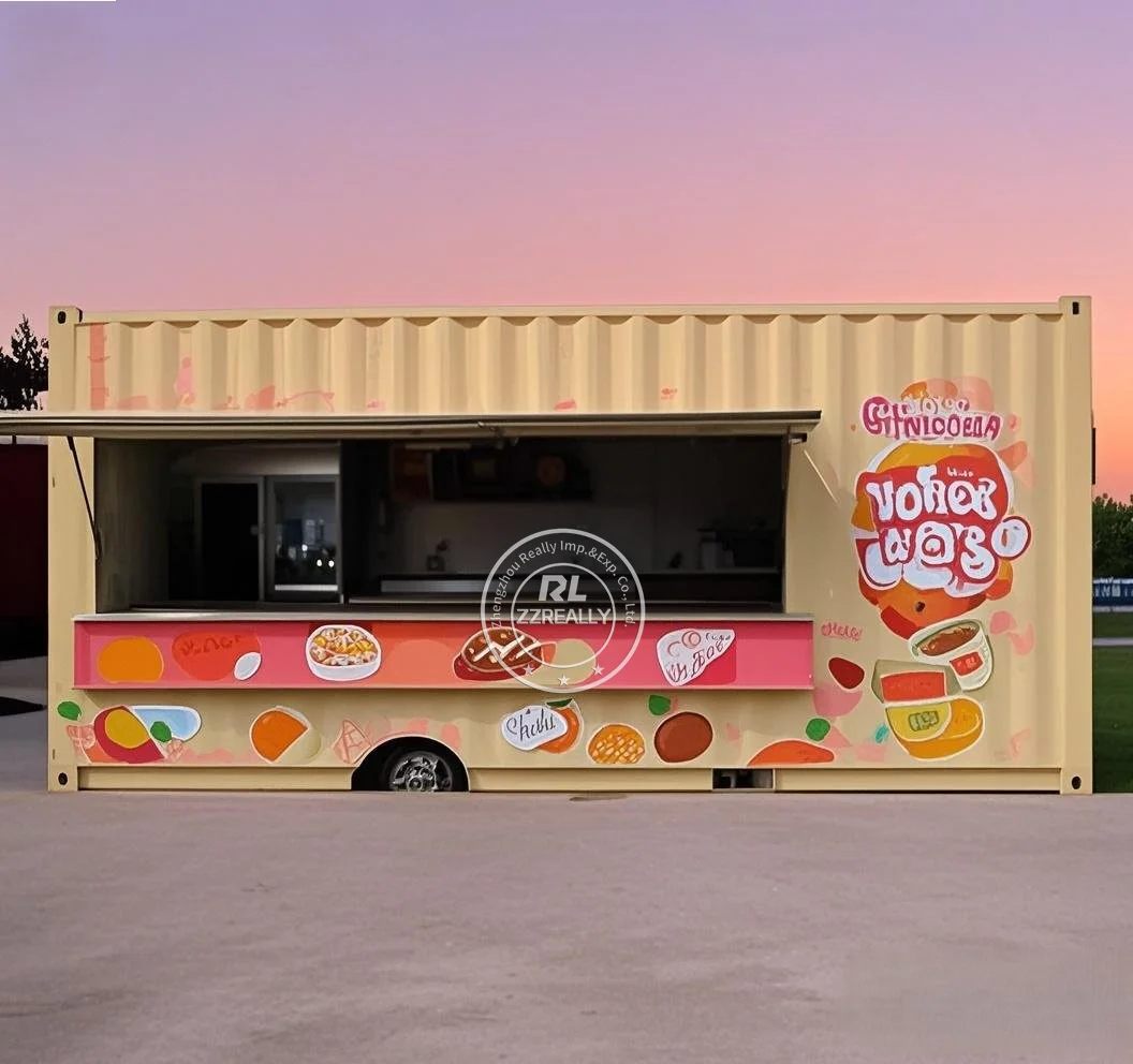 20FT Shop Container Coffee Shop Bar Restaurant Convenience Store Kiosk Booth Mobile Container bar With Kitchen