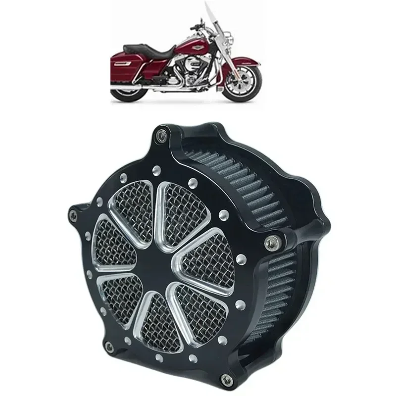 

Для воздухоочистителя Venturi Воздушный фильтр Впускной комплект мотоцикла с ЧПУ для Harley Touring Road King (2017 - вверх) Softail (2018 - вверх)