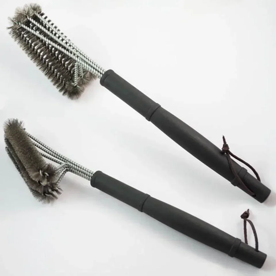 Barbecue Grill BBQ Brush Clean Tool Grill Accessories Stainless Steel Bristles Non-stick Cleaning Brushes Barbecue Accessories