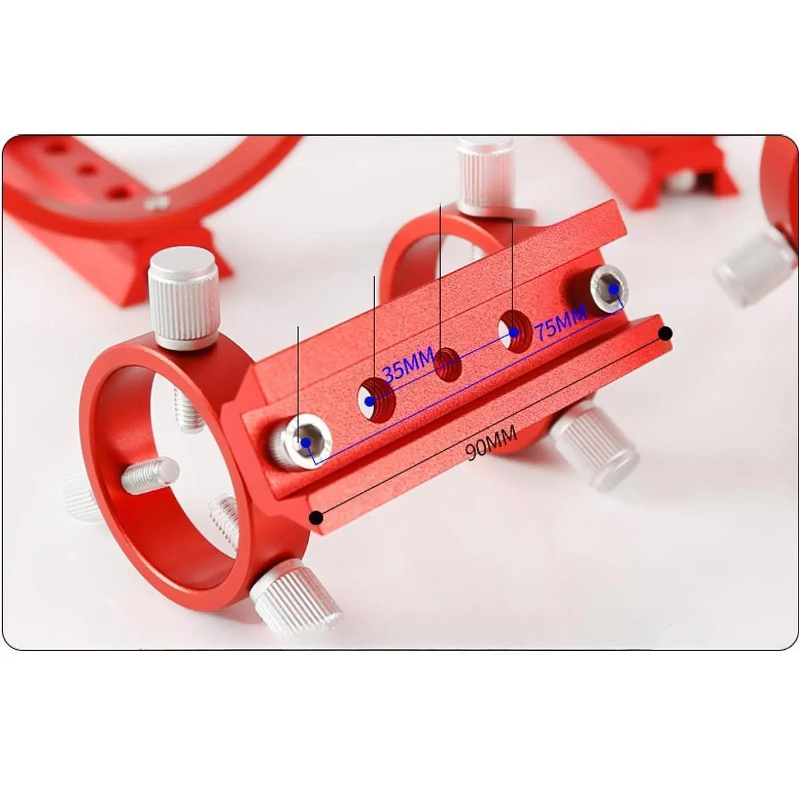 Star Finding Bracket Red Easy to Install Holder for Finderscope Astronomical