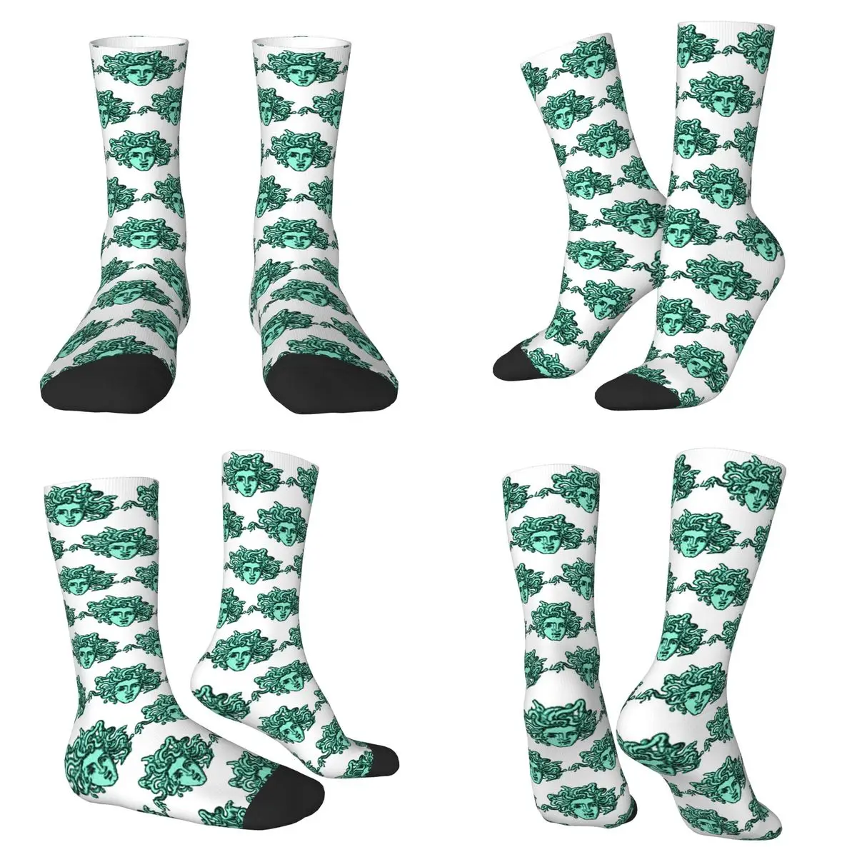 

Винтажные носки с изображением статуи Медузы, высококачественные носки в стиле Харадзюку, всесезонные длинные носки унисекс, подарки на День святого Валентина