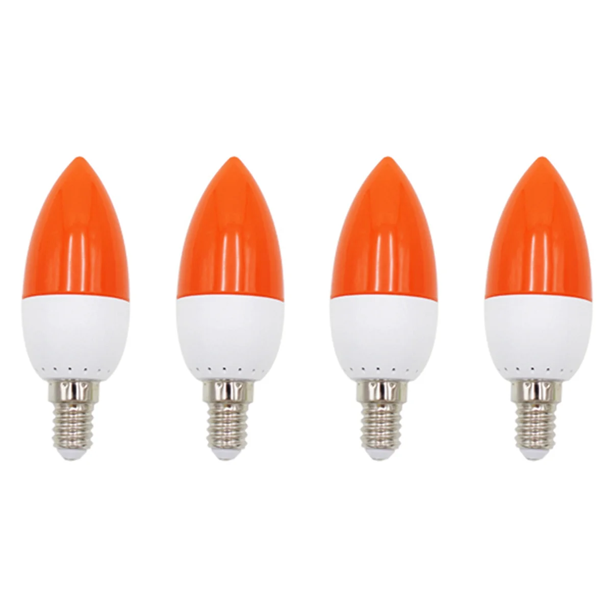 ONCE 4X E14 LED Color Candle Tip Bulb, Color Candle Light,Red