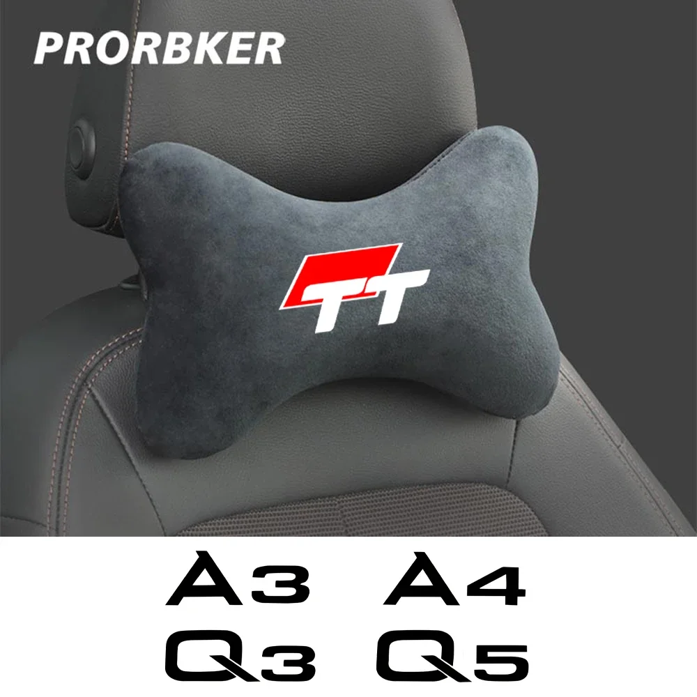 Car Neck Headrest Pillow Cushion Seat Head Support Neck Protector For Audi A1 A3 A4 A5 A6 A7 A8 Q2 Q3 Q5 Q7 Q8 TT Accessories