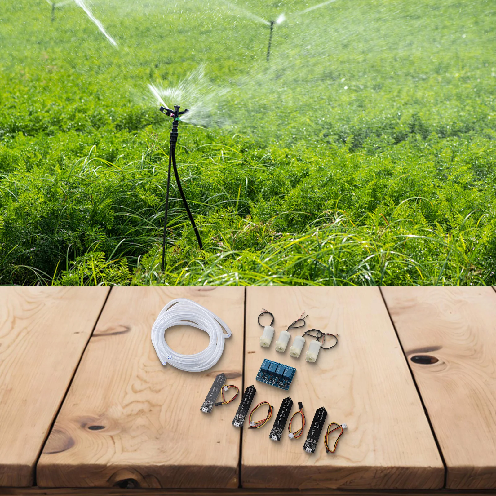

Automatic Garden Watering Kit Watering Device 180*230*30 Mm Automatic Watering System 4-Channel Relay Module Easy Installation