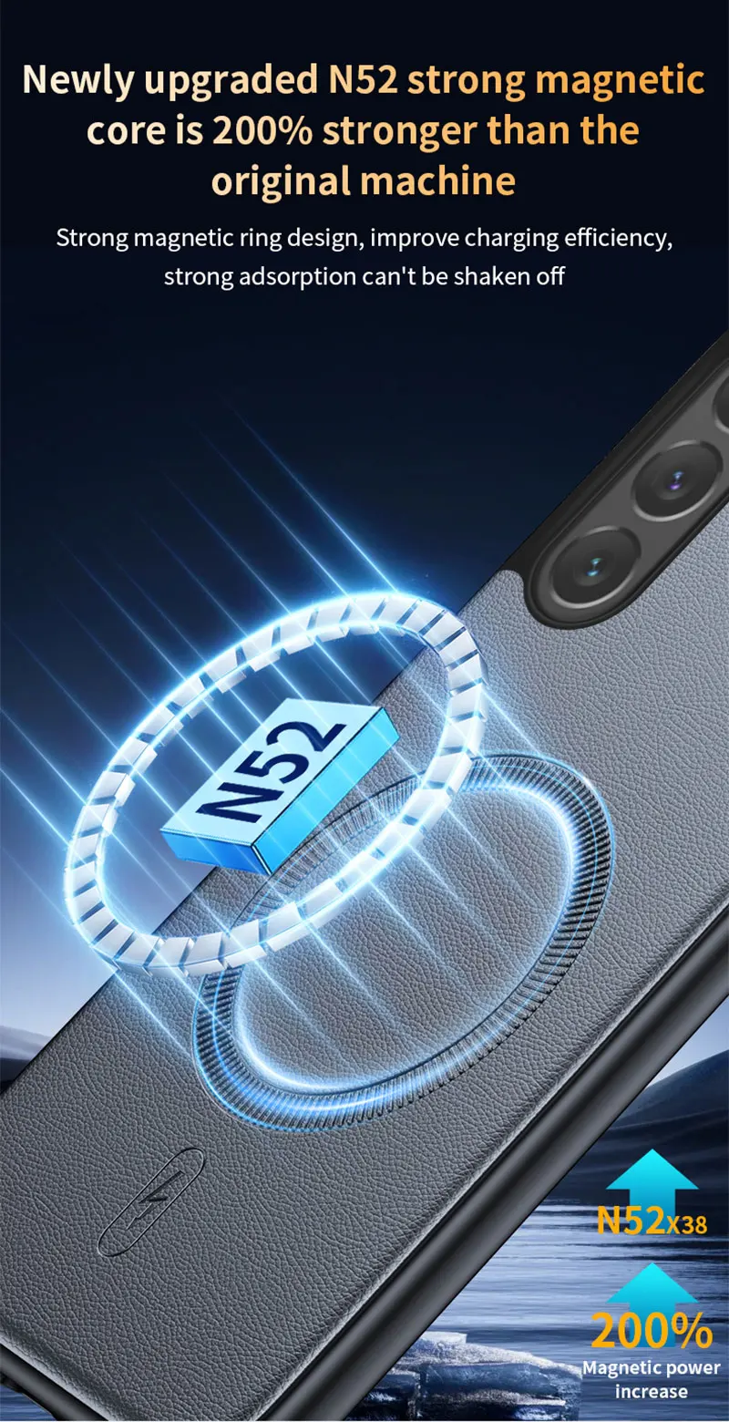 Für Samsung Galaxy S26 FE Hülle Magnetische Leder-Schutzhülle für Samsung Galaxy S26 FE Anti-Fingerabdruck Rutschfeste PC+TPU – Detail 9