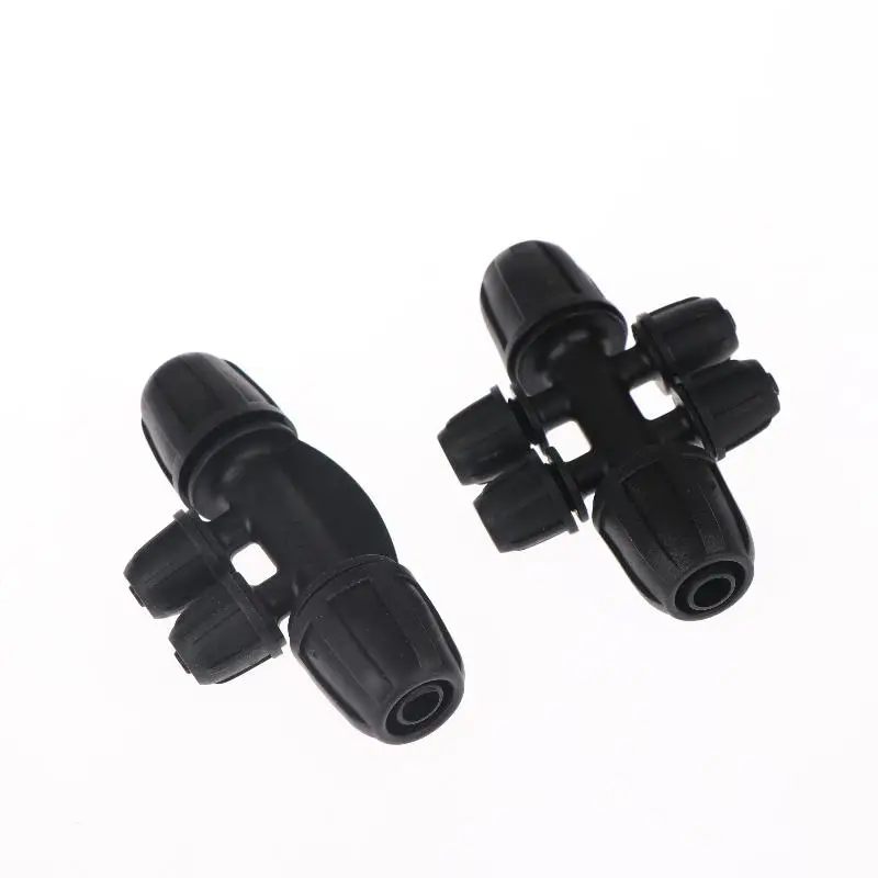 New Sale 5pcs 1/2'' PE Pipe 16mm Locked Connector To 4/7mm 3/4/6-Way Connector Garden Watering Drip Irrigation Fittings
