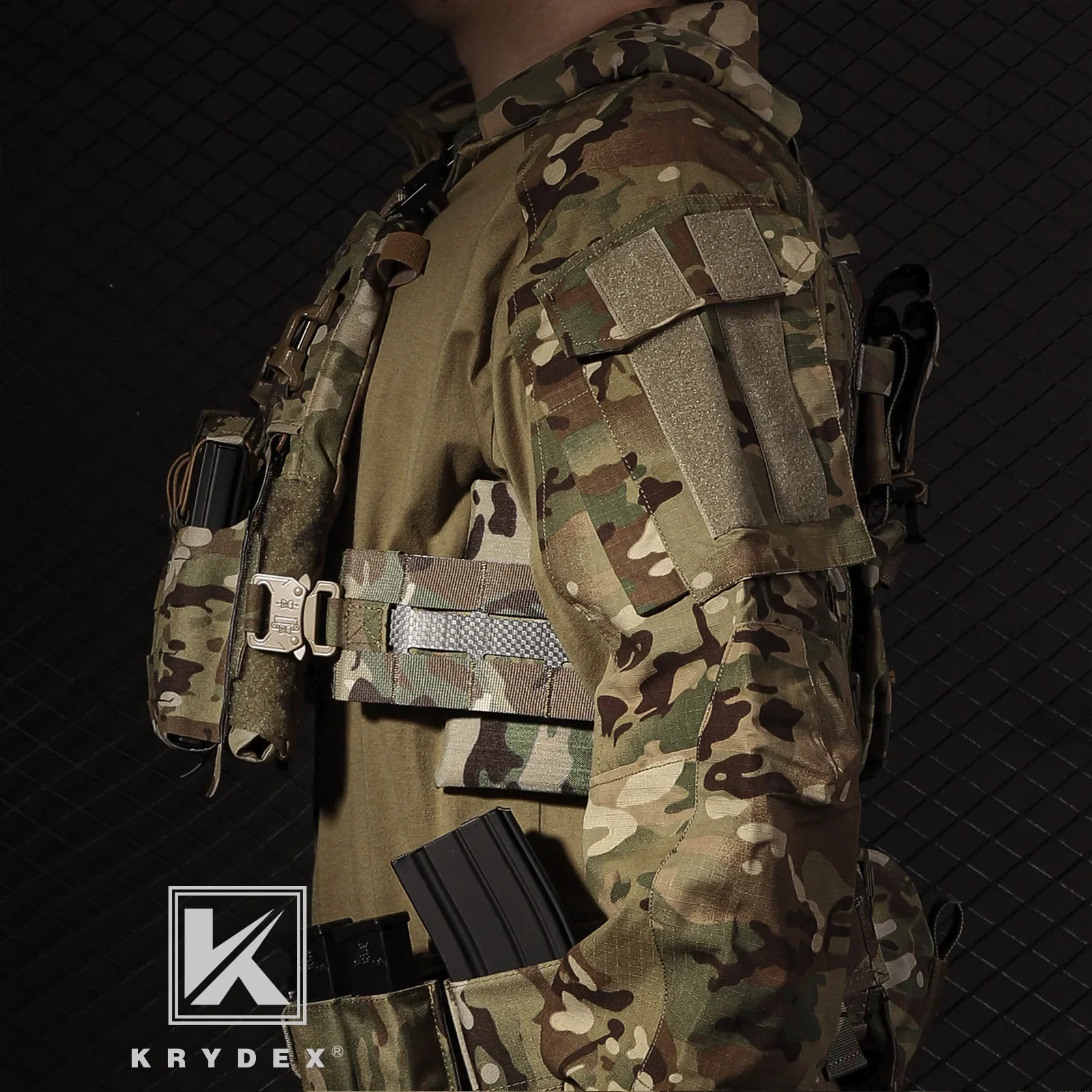 KRYDEX Tactical Quick Release Metal Buckle Cummerbund Adapter Kit for FCPC V5 AVS Hunting Plate Carrier Molle Cummerbund