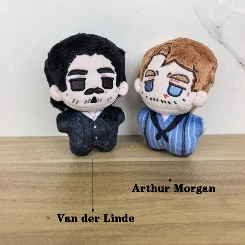 10cm Funny Cosplay Game RDR2 Red Dead Redemption 2 Morgan Arthur and Van der Linde Dutch Plush Toys Anime Character Plushie Doll