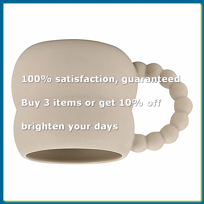 ●Ceramic Mug Cute Coffee Cup Nordic Home Decor Handmade Art Milk Tea Cup Home Drinkware Personalized Couple B