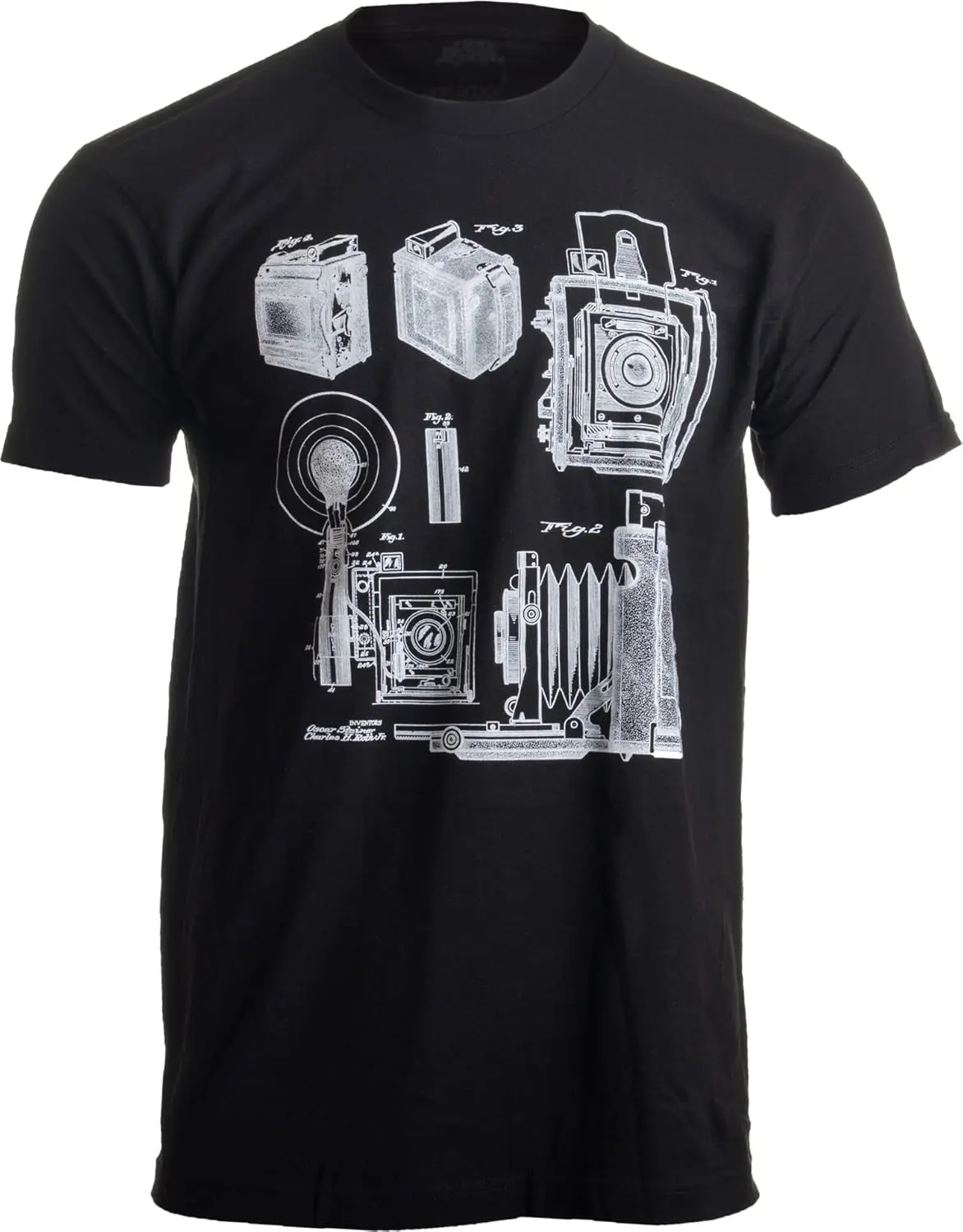 1938 Graflex Speed Graphic Camera Patent Drawing | Photographer Unisex T-Shirt