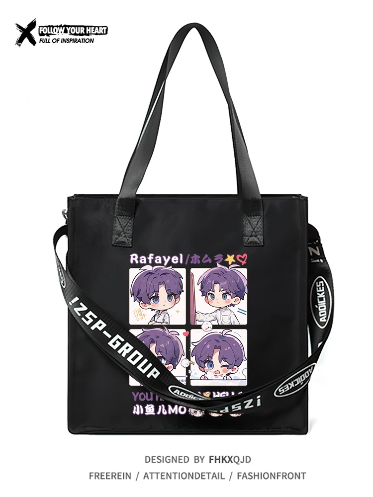 

Anime Love and deepspace Zayne Rafayel Tote Canvas Shoulder Bag Cosplay Fashion Crossbody For Girls