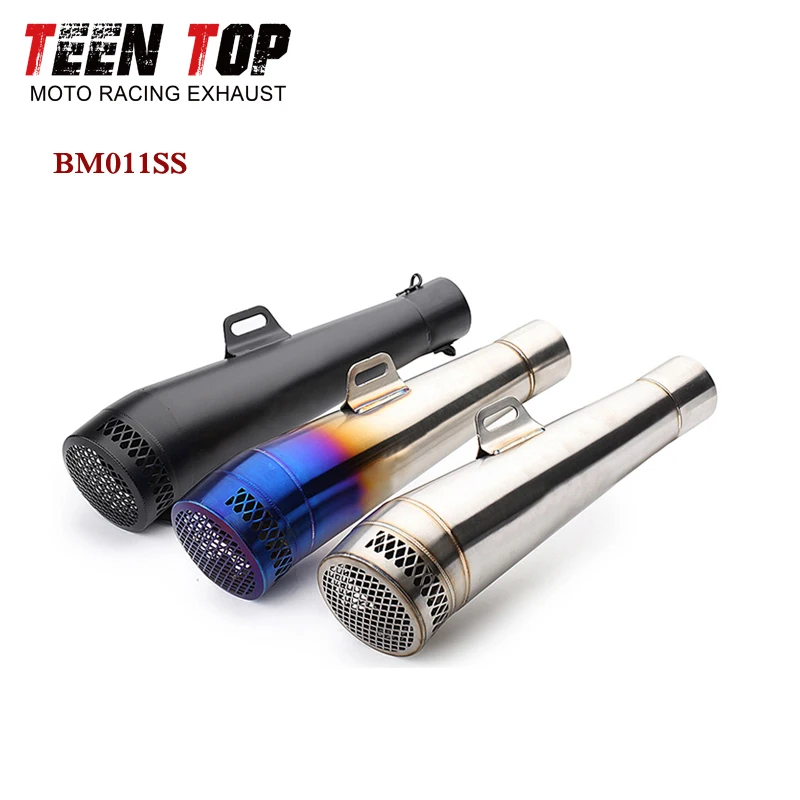 

51mm Universal Exhaust Muffler Ninja250 Ninja400 Ninja650 Exhaust Silencer R1 R6 GY6 Exhaust Elbow Pipe Scooter Escape Moto Tube