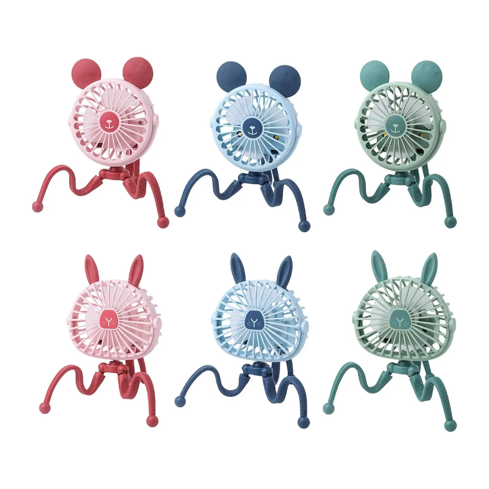 مروحة مكتب 3 تروس قابلة للتعديل مع ضوء ليلي متعدد الوظائف ومشبك خفيف الوزن على المروحة لغرفة المعيشة والدراجة والشقة والمشي لمسافات طويلة