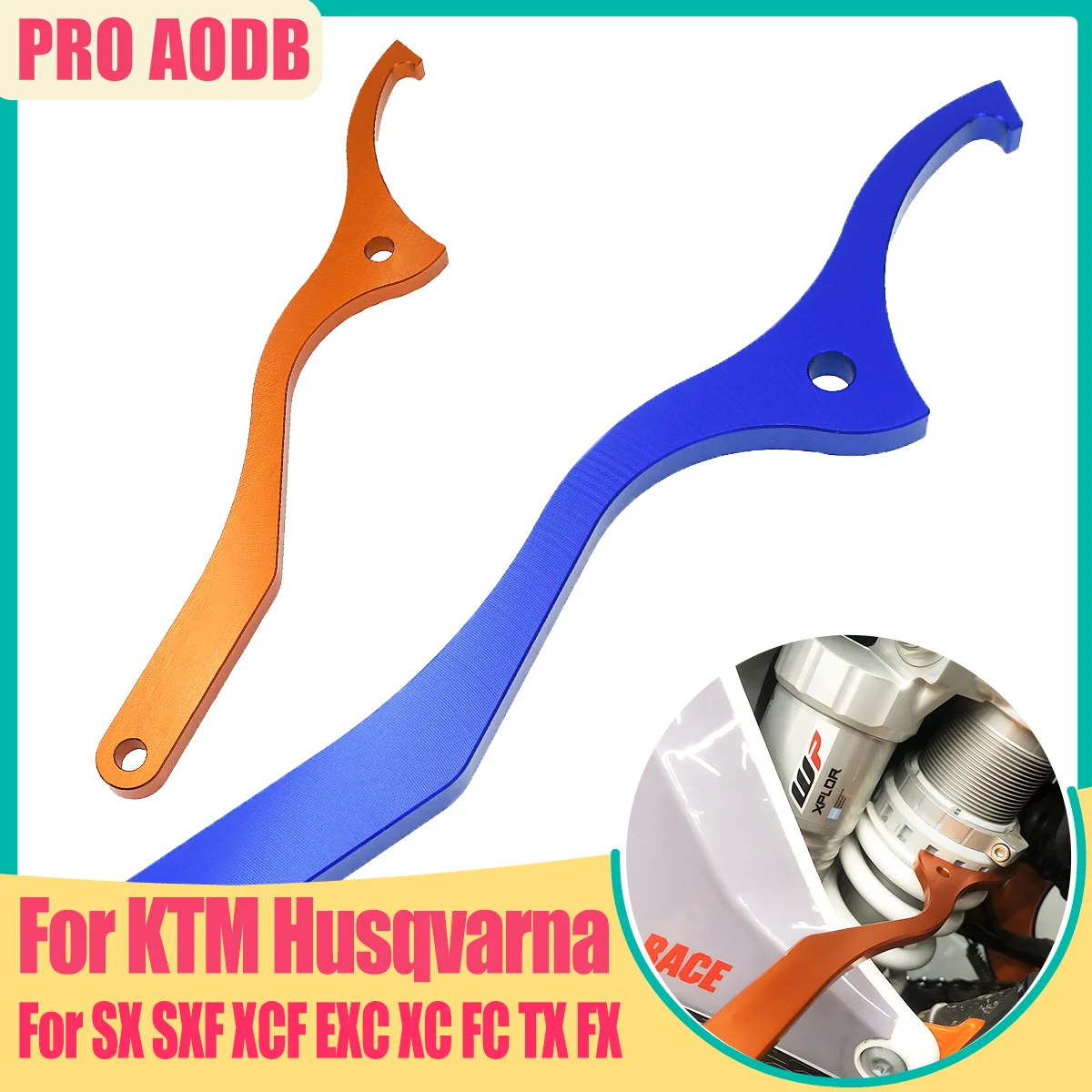 For KTM Husqvarna Rear Absorber Damping Shock Spanner Wrench Tool TC TE FC FE TX FX XC XCF SX SXF EXC EXCF 125-500 Dirt Bike