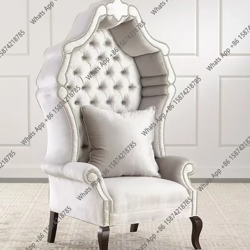 

N64 Special-shaped curved single sofa bird cage tiger chair, high back chair creative decorative chair, solid wood fabric sofa