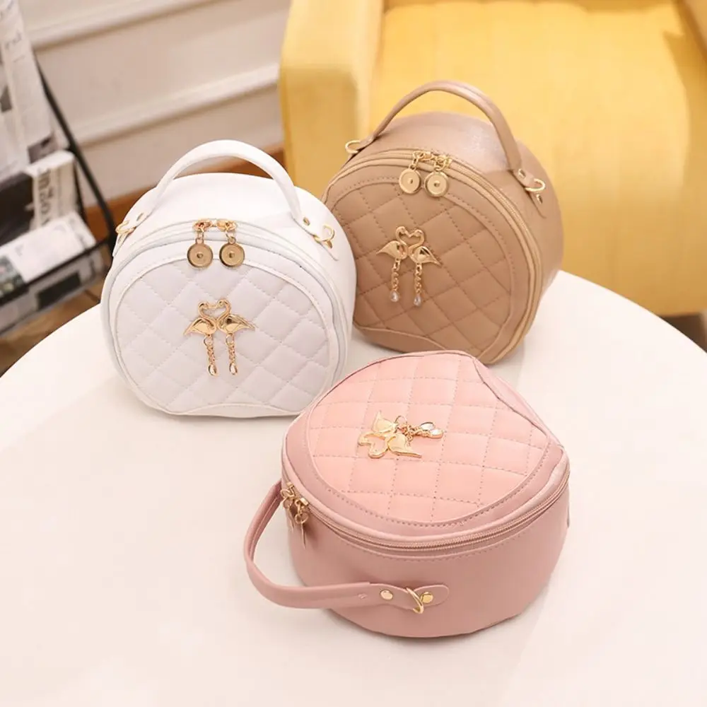 Women Shoulder Bags Round Handbags Ladies Zipper Fashions PU Leather Female Crossbody Messenger Bag