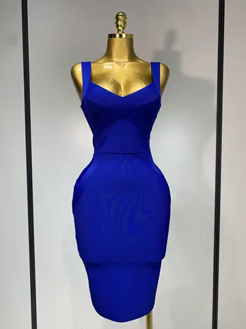 6 best sales नीली पट्टी वाली पोशाक - №2