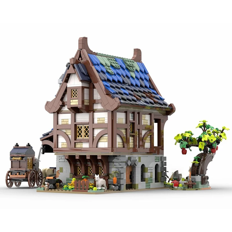 2192 piezas MOC arquitectura medieval Black Hawk casa modelo DIY montaje juguetes de bloques de construcción regalo de cumpleaños para niños