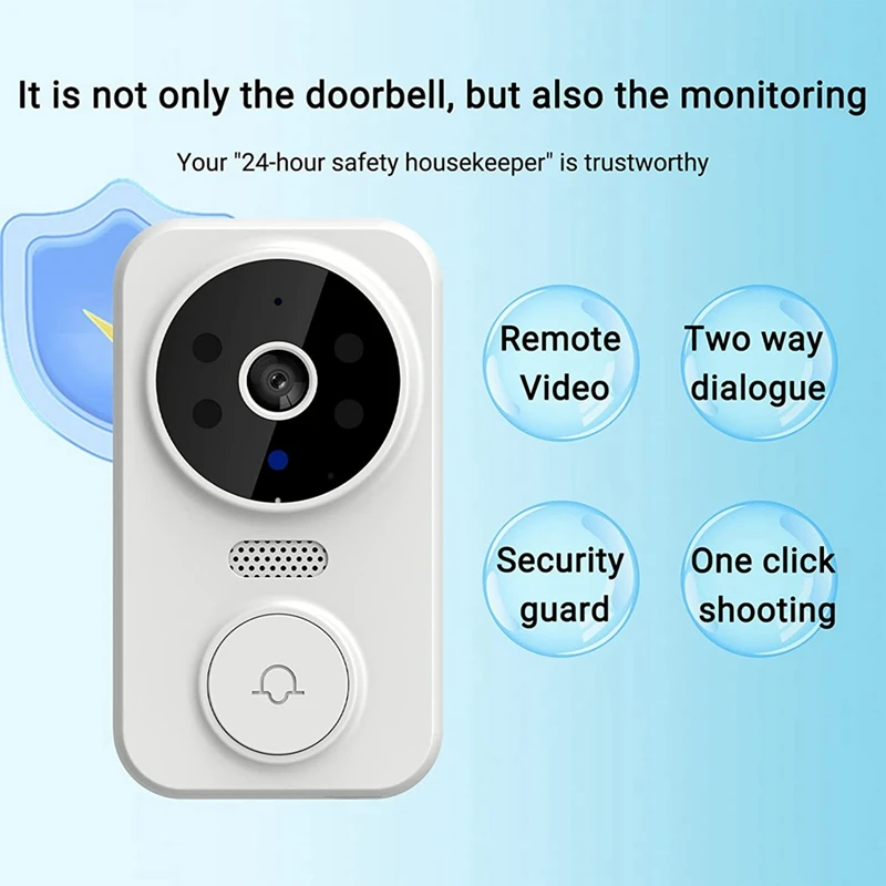 Smart Doorbell Remote Video Doorbell Intelligent Visual Doorbell,Home HD Night Vision