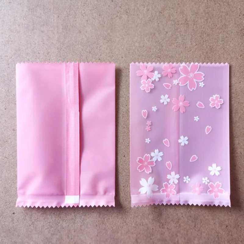 Cherry Blossom Bag Newly Scrub Foundation Machine Sealing Egg Yolk Crisp Snowflake Packaging Bag DIY Cookie Bags