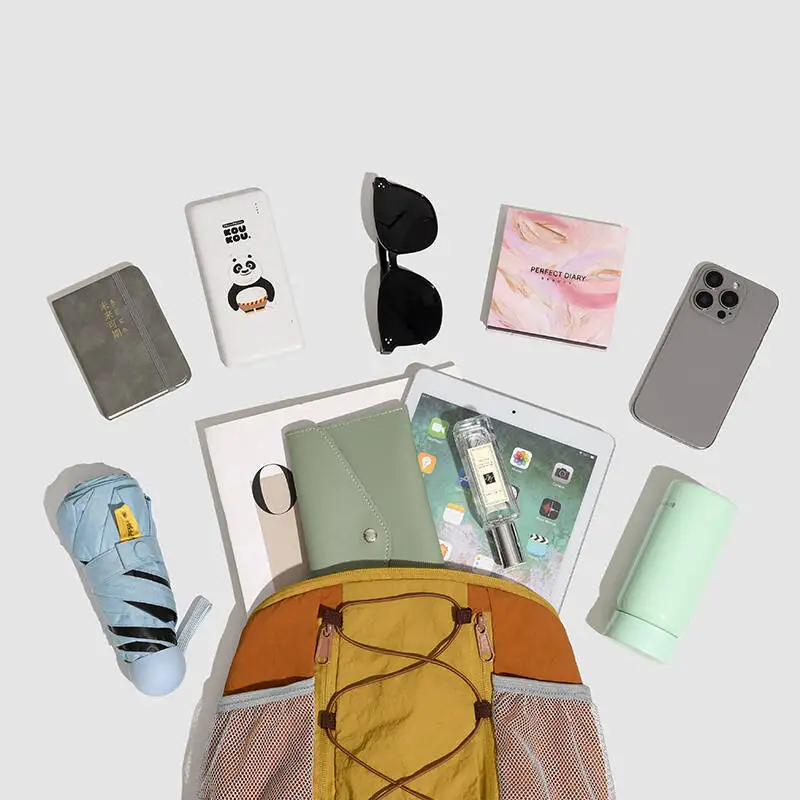 حقيبة ظهر للكمبيوتر المحمول للاستخدام اليومي مع كتلة ألوان لطيفة وحقيبة رفيعة مقاومة للتمزق والسفر والكلية والمشي لمسافات طويلة والرياضة #3