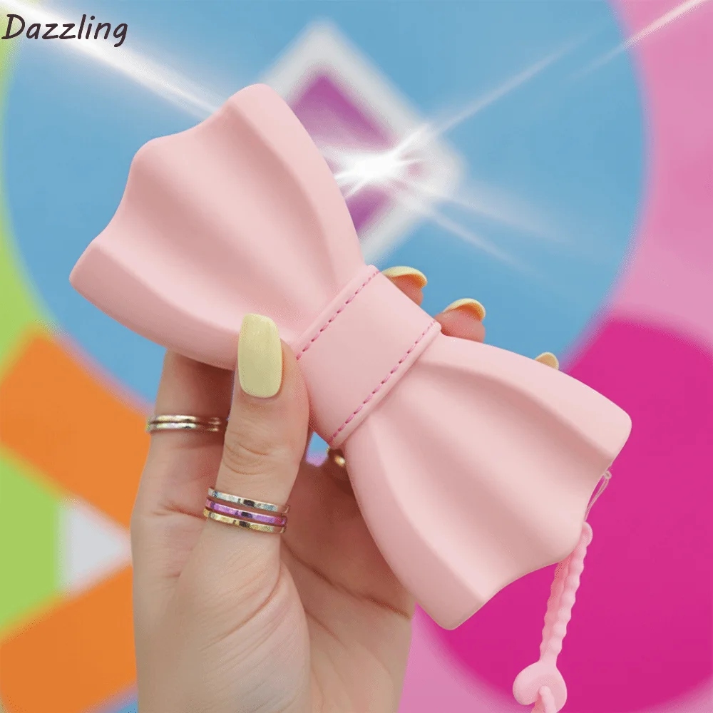 Vibrant Color Bownot Shaped Eyeglass Case Food Grade Scratch Resistant Silicone Glasses Bag Soft Texture with Lanyard