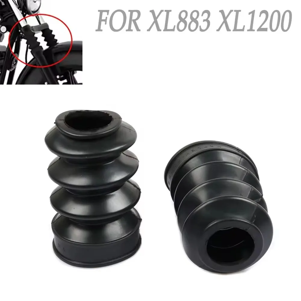 For Harley XL883 XL1200 XL 883 1200 Sportster 1200 Front Fork Cover Shock Dust Cover Guard Rubber Moto Accessories Length 130mm