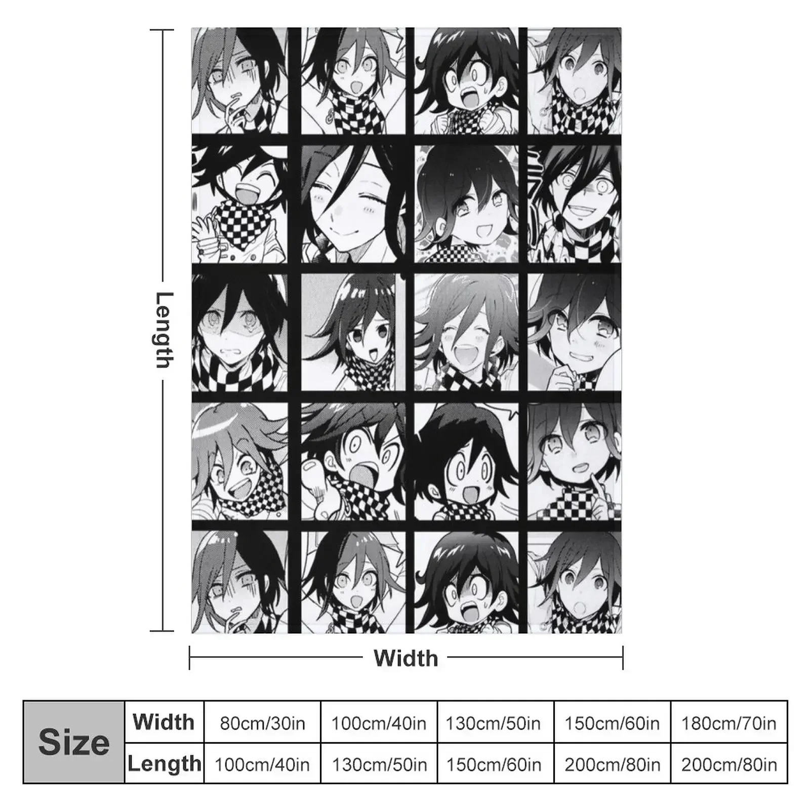 Kokichi Manga Collection Throw Blanket couch cozy soft plush fuzzy picnic outdoor blanket
