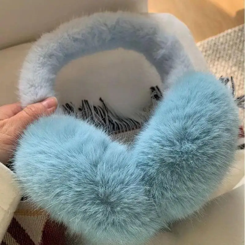Cozy Faux Fur Ear Warmers Foldable & Detachable Warm Winter Ear Muffs For Cold Weather Outdoor Activities & Travel