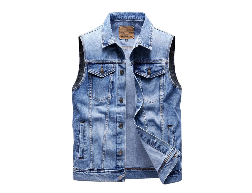 Spring Summer Men's Denim Vests Fashion Turn-Down Collar Cotton Jean Sleeveless Jackets Man Retro Streetwear Party Waistcoats 9 Sd36fa4e112c64a1cae26aae3f73e7487N