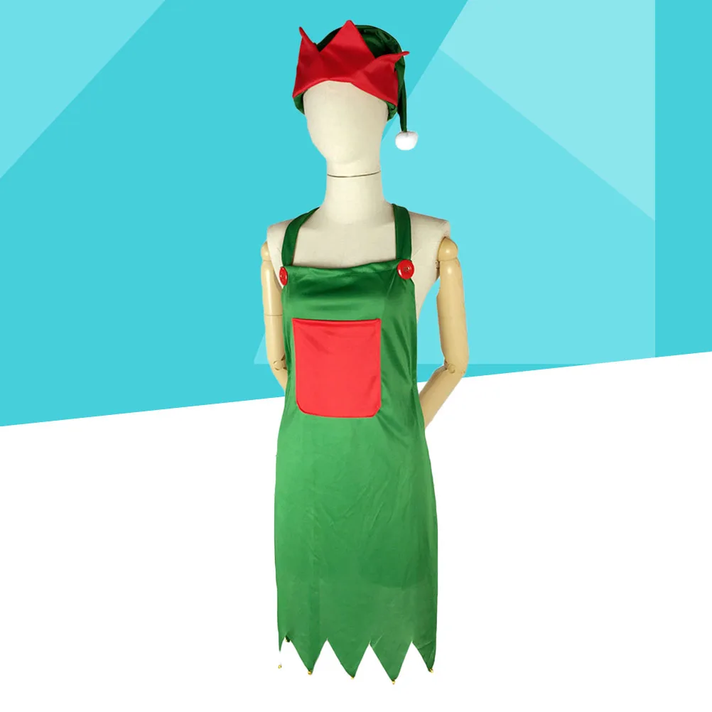 

Christmas Apron Thickened Knitted Fabric Hanging Neck Adjustable Back Tie Kitchen Bib Reusable Cooking Baking