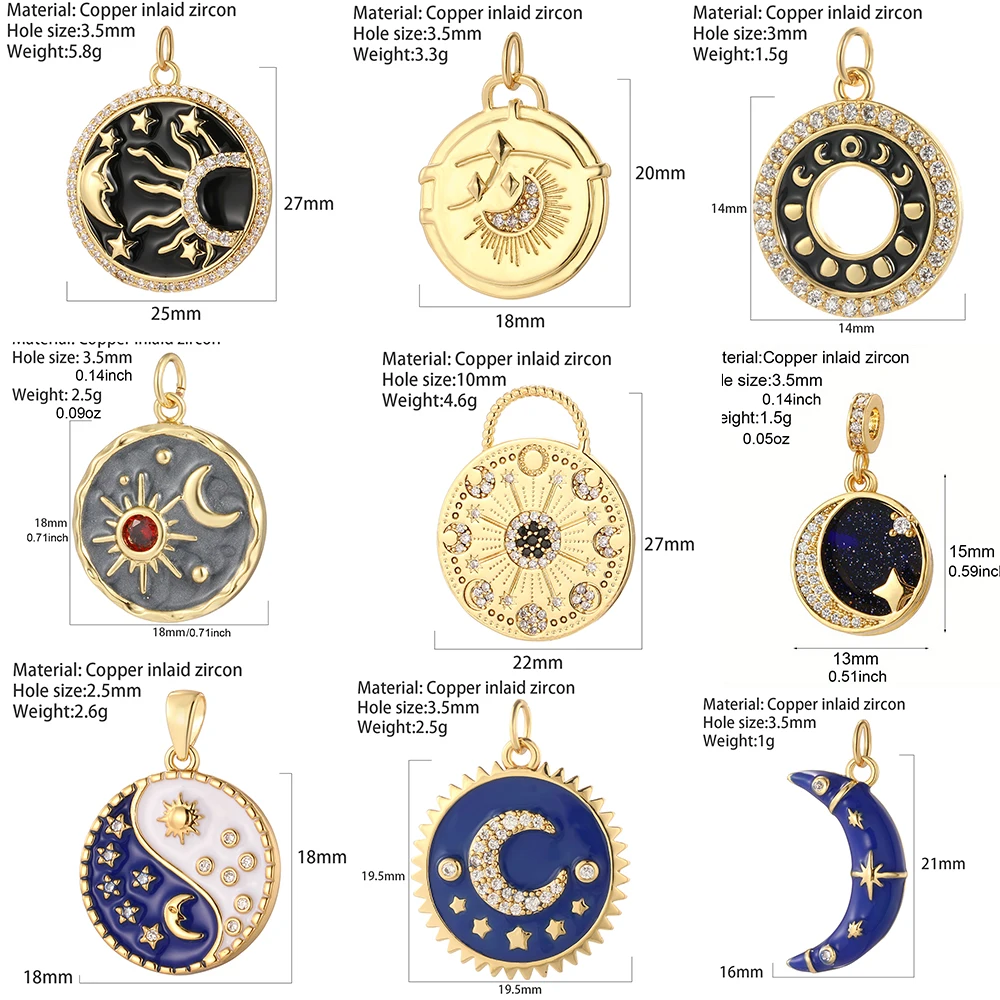 Cute Star Moon Pendant Jewelry Production Supplies Bohemian Charm Diy Necklace Earrings Necklace Keychain Resin Charm