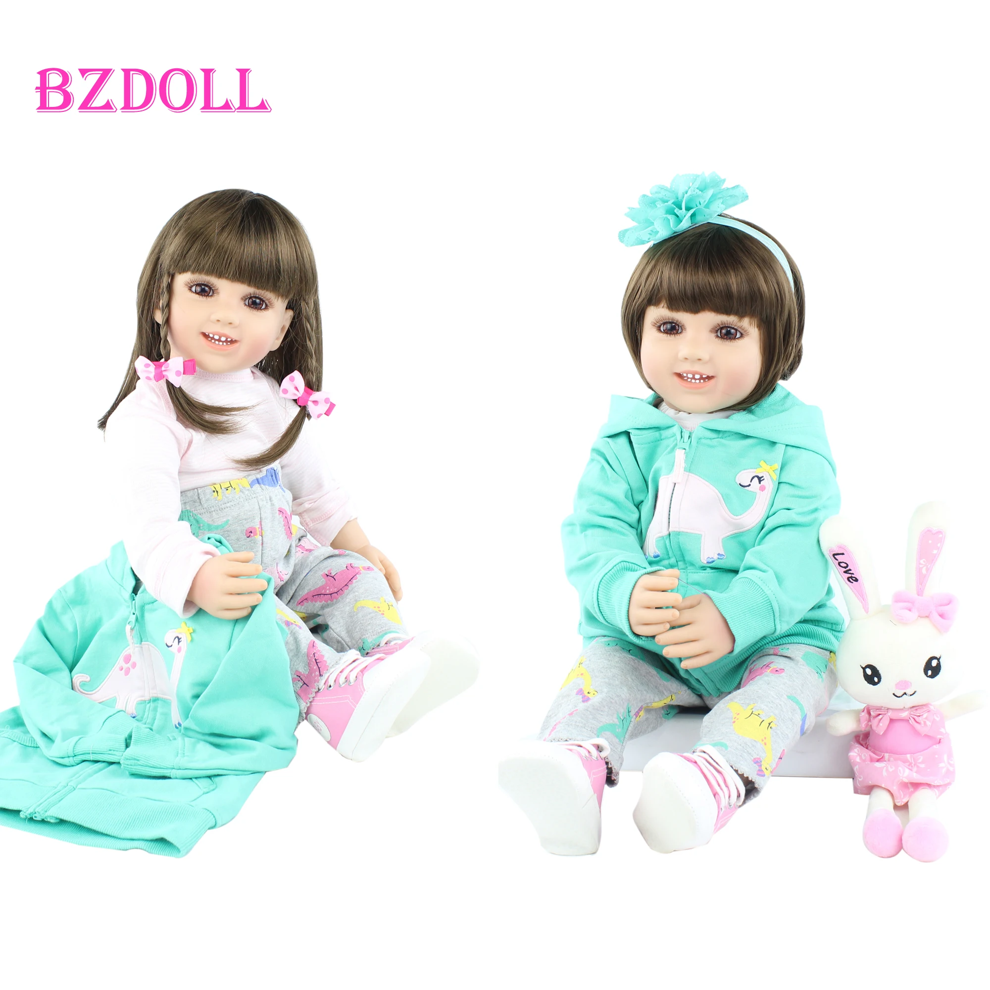 

Lifelike 60 CM Silicone Reborn Dolls For Girl Princess Toddler Babies Dress Up Toys Birthday Gift Play House Bedtime Boneca